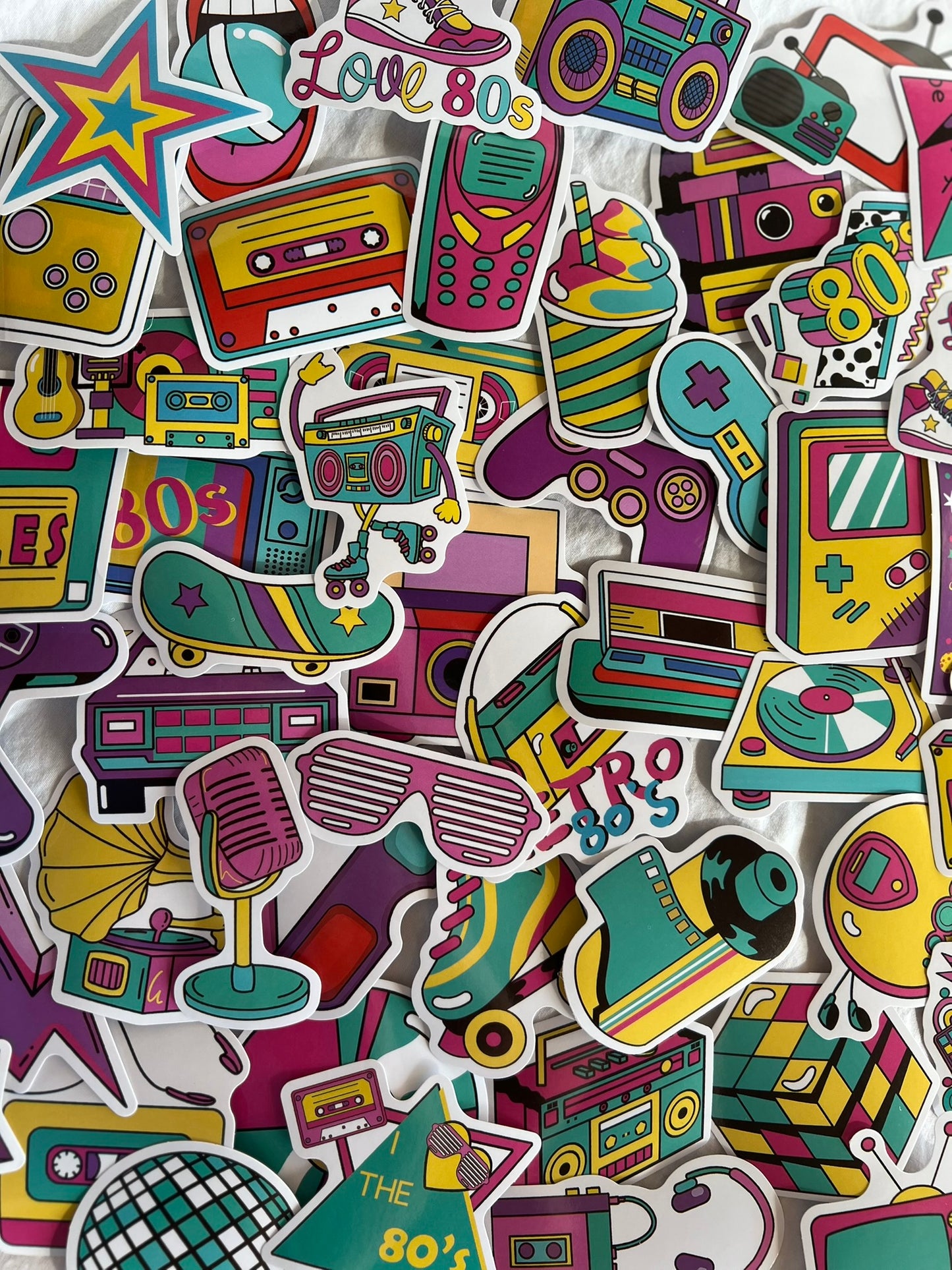 Retro 80s and 90s Stickers - Pack of 10