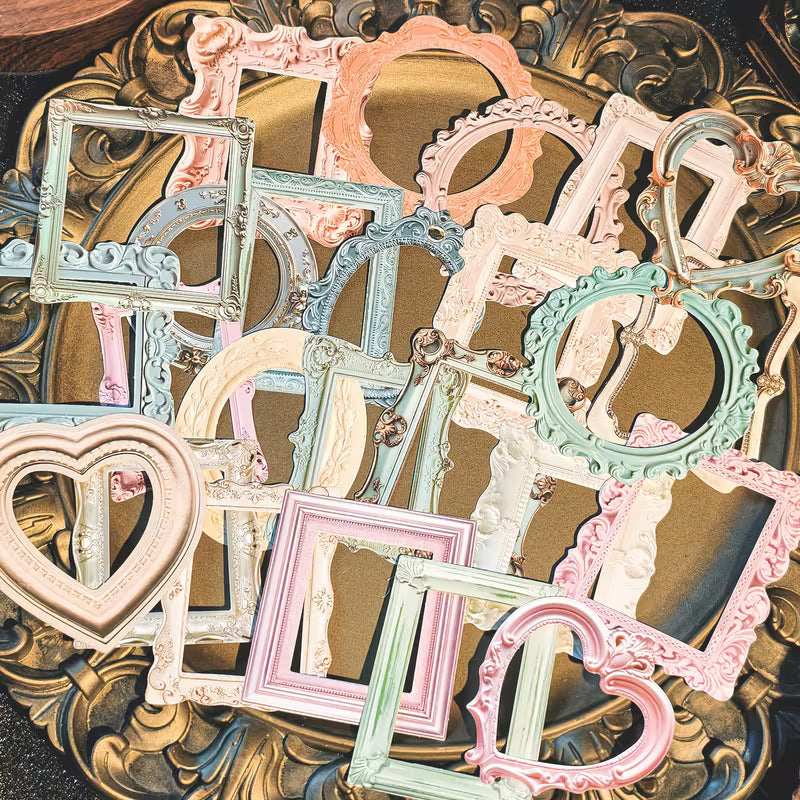 Vintage Collage Photo Frame Stickers Pack of 5
