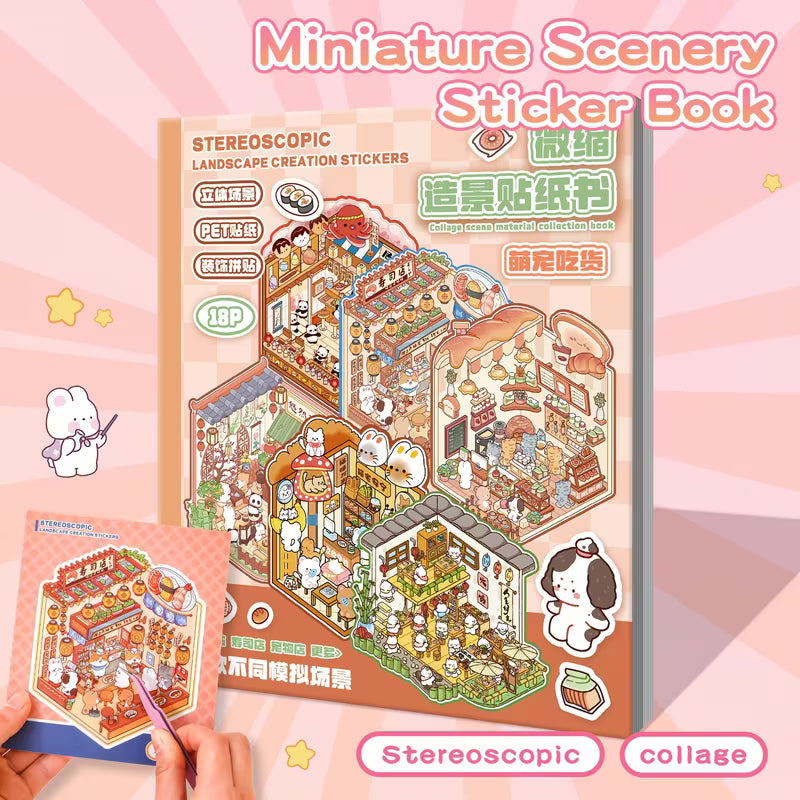 Mini Sticker Scene Activity Book Pack of 6