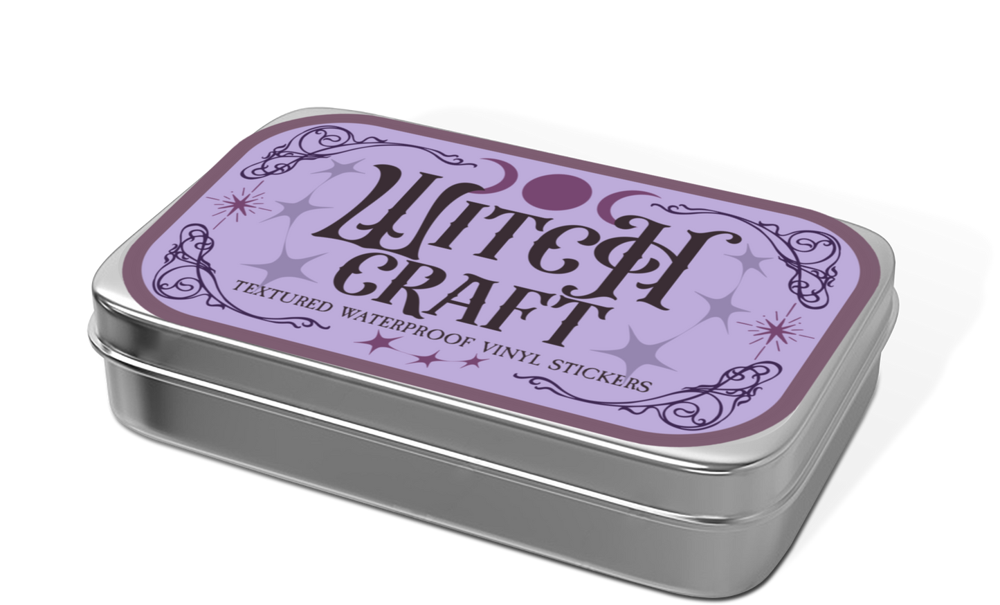 Witch Craft Stickers Tin Can