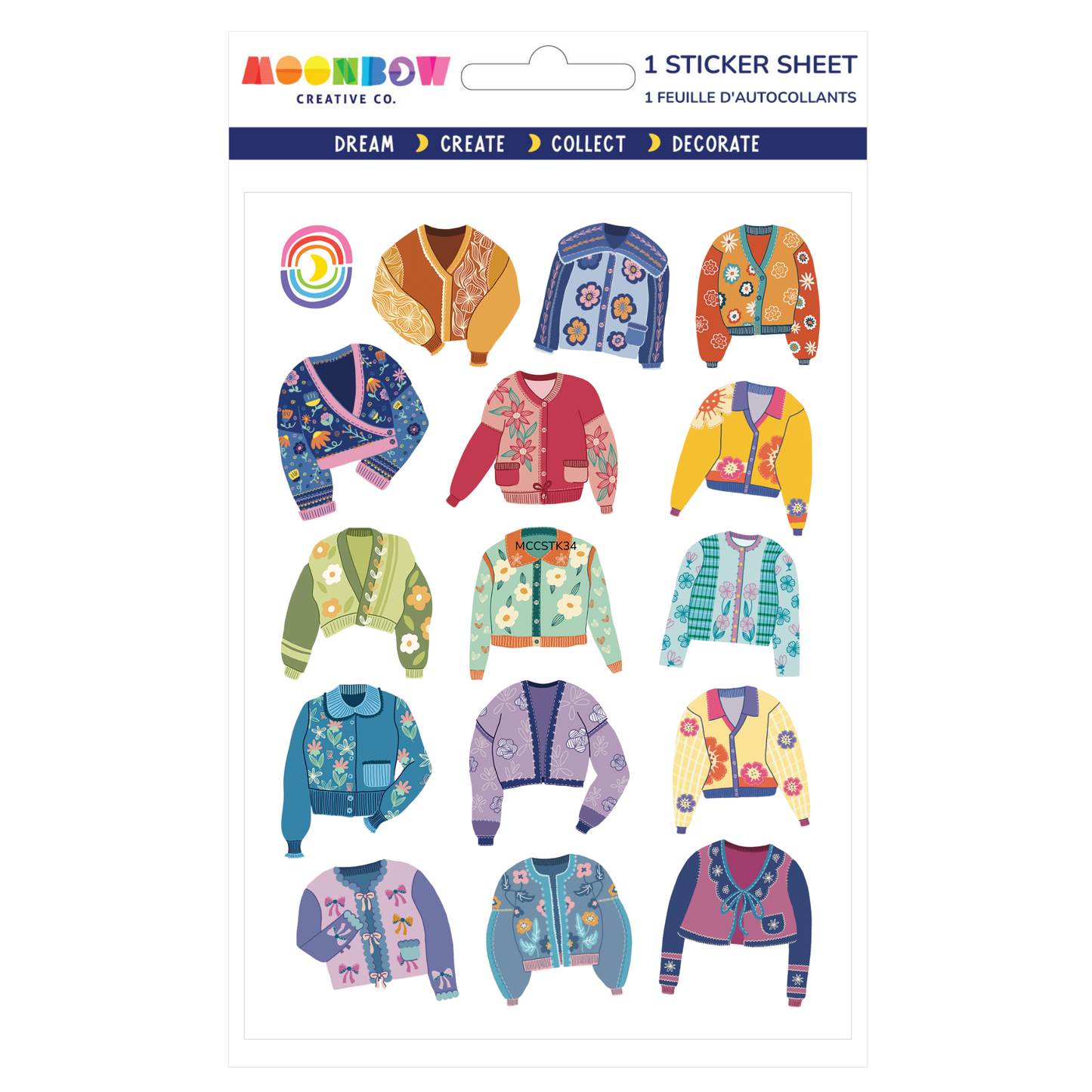 Retro Cardis Glossy Sticker Sheet