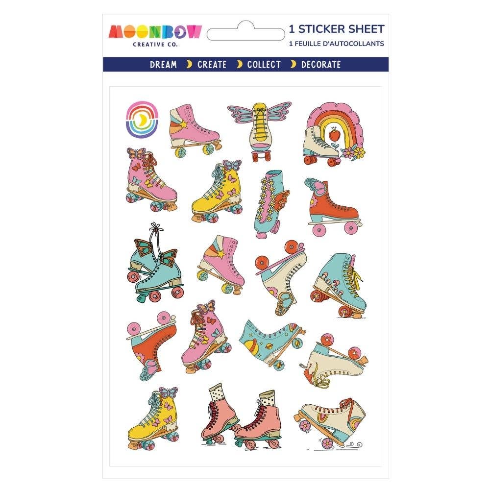 Roller Daze Glossy Sticker Sheet by Moonbow Creative